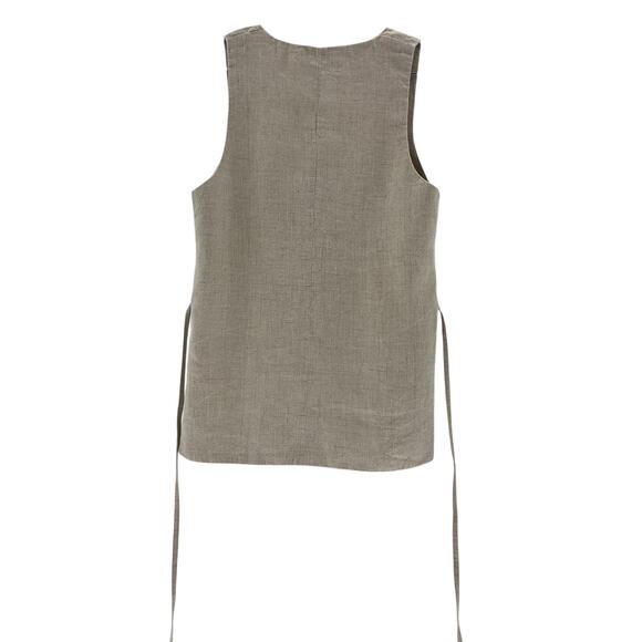 Faithfull The Brand Linen Tan Maya Vest Top Size 4 - Picture 3 of 4